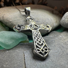 Load image into Gallery viewer, Holy Spirit Celtic Cross Necklace in Sterling Silver