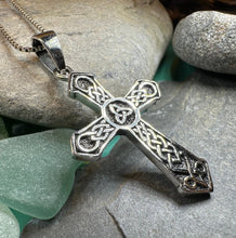 Load image into Gallery viewer, Holy Spirit Celtic Cross Necklace in Sterling Silver