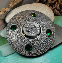 Load image into Gallery viewer, Large Irish Pride Claddagh Plaid Pin