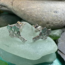 Load image into Gallery viewer, Celtic Cross Stud Earrings