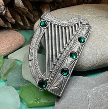 Load image into Gallery viewer, Boru Celtic Harp Brooch - Irish Jewelry