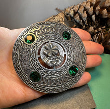 Load image into Gallery viewer, Large Irish Pride Claddagh Plaid Pin