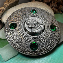Load image into Gallery viewer, Large Irish Pride Claddagh Plaid Pin