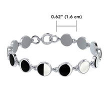 Load image into Gallery viewer, Magical Phases of the Moon Sterling Silver Bracelet - Celtic Reader