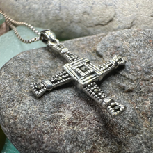 Load image into Gallery viewer, Irish Saint Brigid's Cross Necklace - Sterling Silver with Marcasite