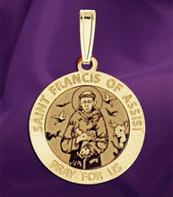 Load image into Gallery viewer, Saint Francis of Assisi - Saints Medal Necklace - Celtic Reader