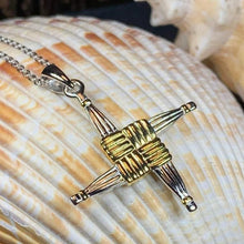 Load image into Gallery viewer, Saint Brigid Cross Necklace