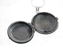 Load image into Gallery viewer, Large Round Celtic Claddagh Heart Locket Sterling Silver Pendant