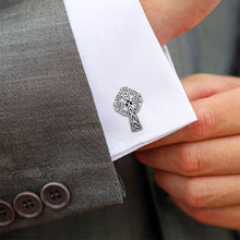 Load image into Gallery viewer, Undying Love of a Divine Celtic Cross Cufflinks - Celtic Reader