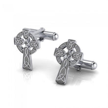 Load image into Gallery viewer, Undying Love of a Divine Celtic Cross Cufflinks - Celtic Reader