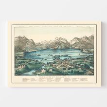 Load image into Gallery viewer, Vintage Lakes of Killarney Ireland Map 1867
