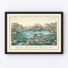 Load image into Gallery viewer, Vintage Lakes of Killarney Ireland Map 1867
