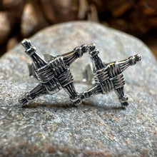 Load image into Gallery viewer, Saint Brigid's Cross Post Earrings in Sterling Silver
