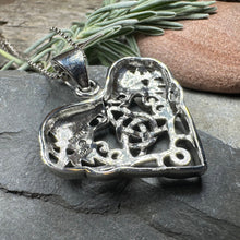 Load image into Gallery viewer, Celtic Wolf Love Necklace in Sterling Silver
