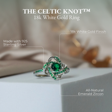 Load image into Gallery viewer, Celtic Knot™ 18K Emerald Ring
