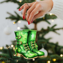Load image into Gallery viewer, Irish Green Boots Wooden Christmas Ornaments
