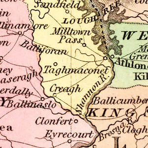 Vintage Map of Ireland 1836