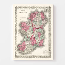 Load image into Gallery viewer, Vintage Map of Ireland 1865
