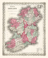 Load image into Gallery viewer, Vintage Map of Ireland 1865
