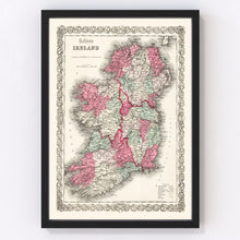 Load image into Gallery viewer, Vintage Map of Ireland 1865
