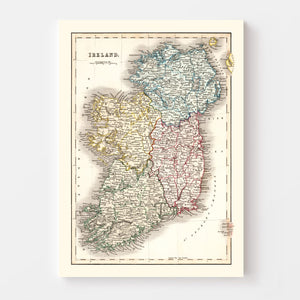 Vintage Map of Ireland 1832