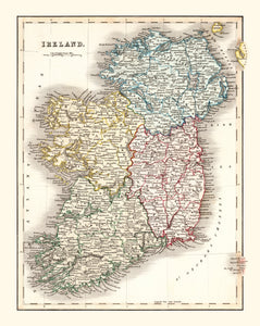 Vintage Map of Ireland 1832