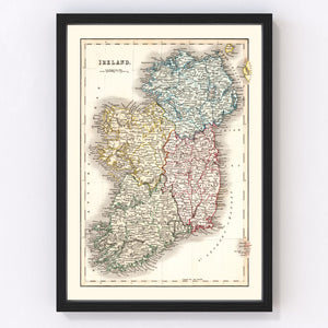 Vintage Map of Ireland 1832