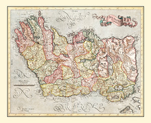Vintage Map of Ireland 1623
