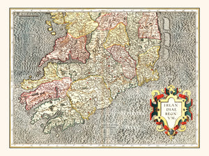 Vintage Map of The Kingdom of Ireland 1623