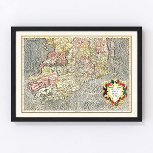 Vintage Map of The Kingdom of Ireland 1623