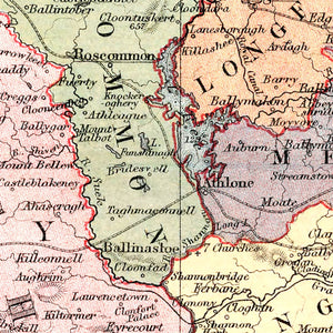 Vintage Map of Ireland 1871