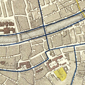 Vintage Map of Dublin, Ireland 1883