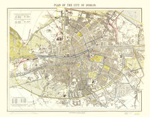 Load image into Gallery viewer, Vintage Map of Dublin, Ireland 1883
