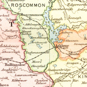 Vintage Map of Ireland 1891