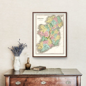 Vintage Map of Ireland 1827