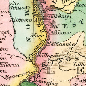 Vintage Map of Ireland 1827