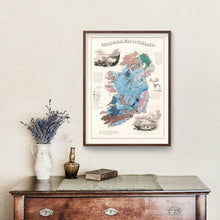 Load image into Gallery viewer, Vintage Geological Map of Ireland 1850
