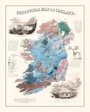 Load image into Gallery viewer, Vintage Geological Map of Ireland 1850
