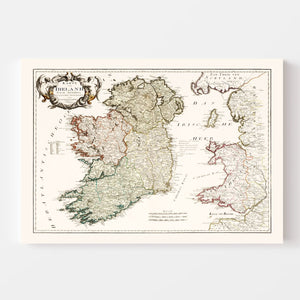 Vintage Map of Ireland 1795