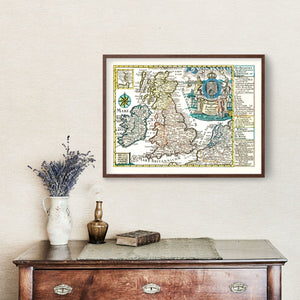 Vintage Map of England, Scotland & Ireland 1790