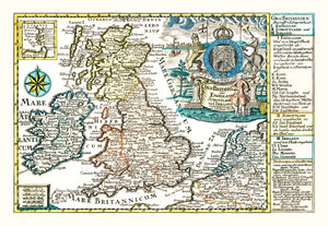 Vintage Map of England, Scotland & Ireland 1790