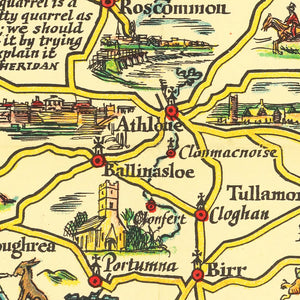 Vintage Map of Ireland 1933