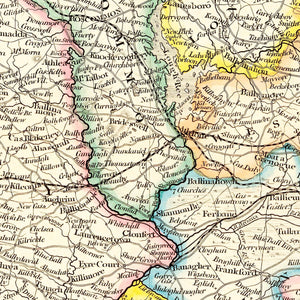 Vintage Map of Ireland 1884