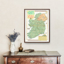 Load image into Gallery viewer, Erin&#39;s First Families Map of Ireland 1946
