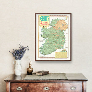 Erin's First Families Map of Ireland 1946