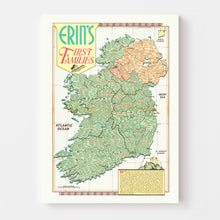 Load image into Gallery viewer, Erin&#39;s First Families Map of Ireland 1946
