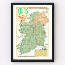 Load image into Gallery viewer, Erin&#39;s First Families Map of Ireland 1946

