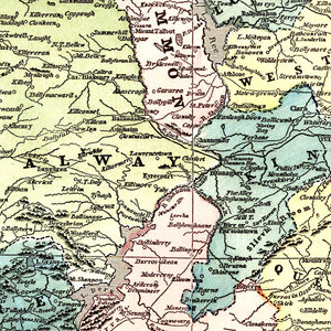 Vintage Map of Ireland 1855