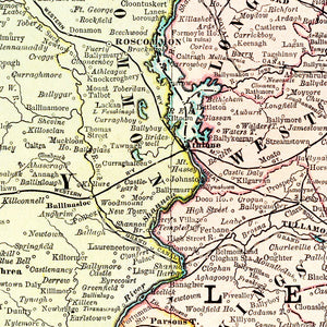 Vintage Map of Ireland 1897