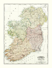 Load image into Gallery viewer, Vintage Map of Ireland 1897
